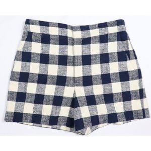 Zara Highrise Gingham Shorts